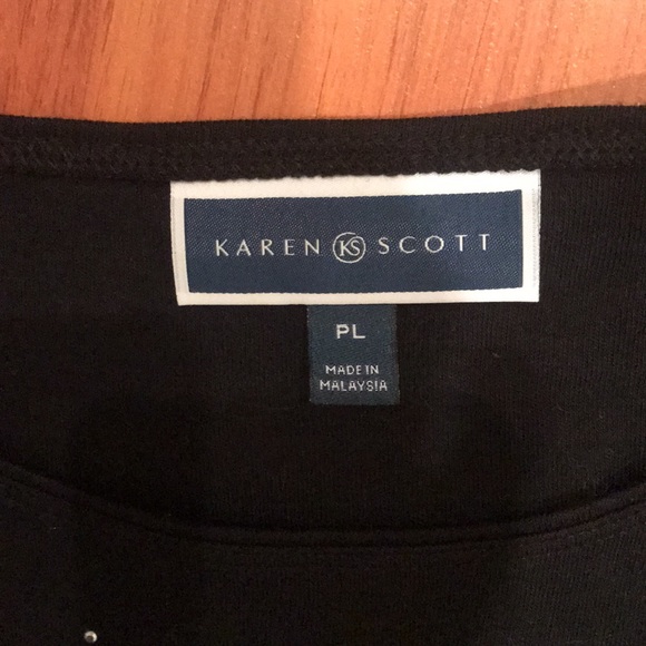 Karen Scott black top - Picture 2 of 4